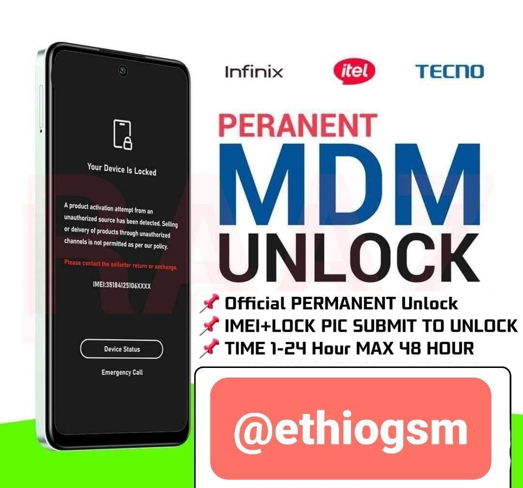 TECNO / INFINIX / iTEL MDM REMOVE PERMANENT⚡️Instant to 6 hours⚡️Max 24hr✅